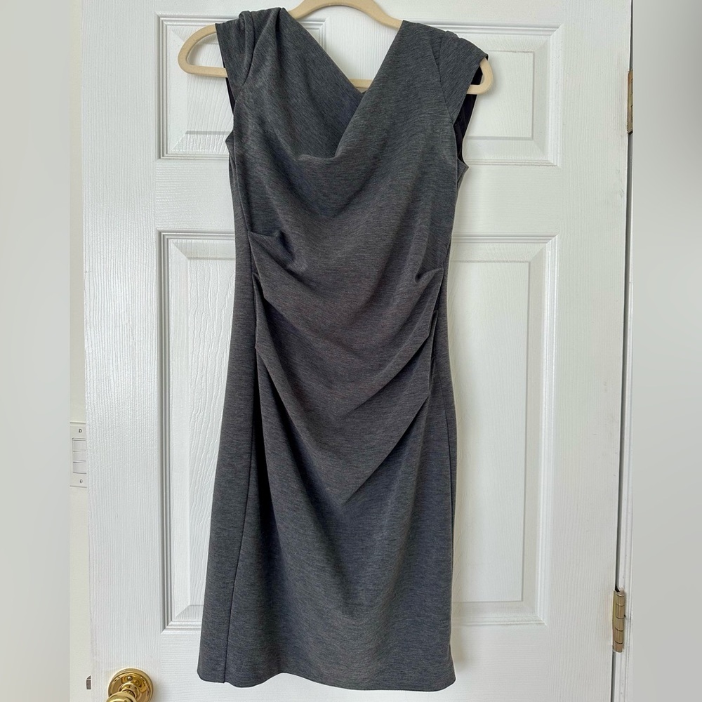 White House Black Market gray dress size 4.